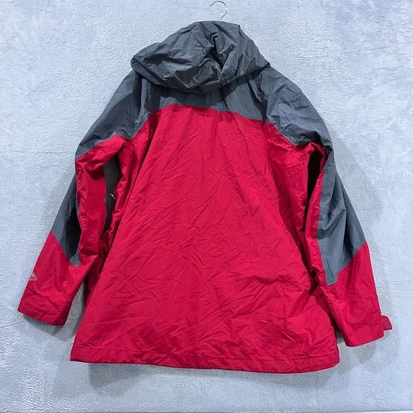 Columbia‎ Interchange Omni-Tech Jacket Mens XL Red Waterproof Ski Hood Full Zip - Picture 2 of 12